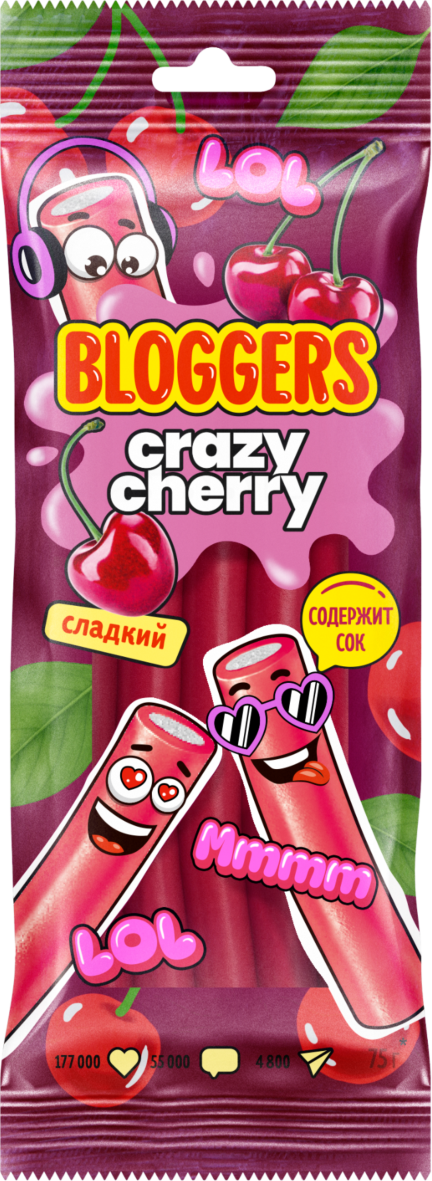 BLOGGERS со вкусом вишни с желейной начинкой