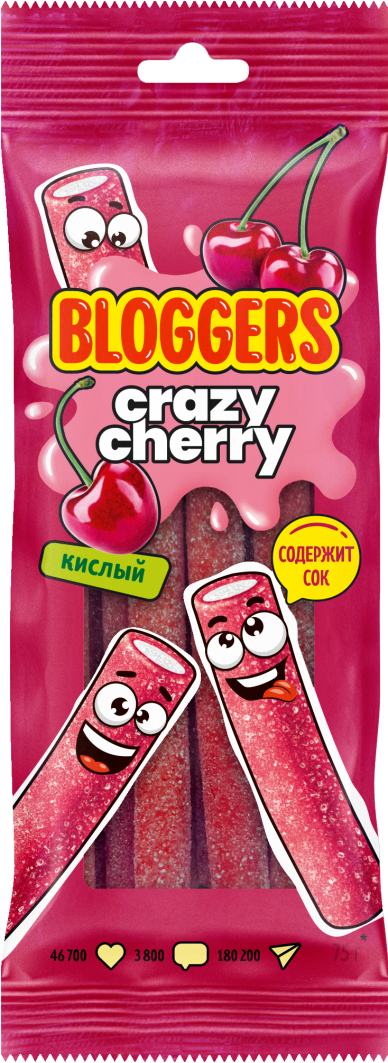 BLOGGERS со вкусом вишни с желейной начинкой в обсыпке