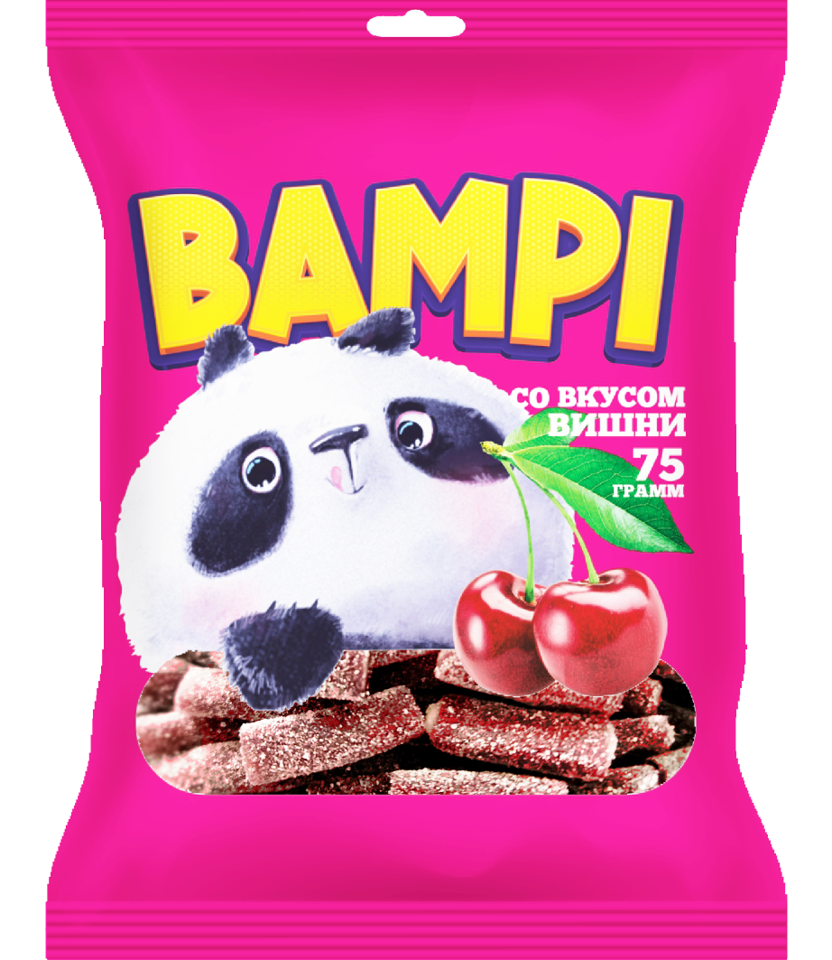 СТМ Bampi со вкусом вишни с желейной начинкой в обсыпке